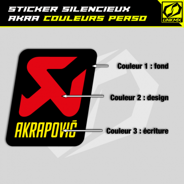 Sticker silencieux AKRAPOVIC personnalisable
